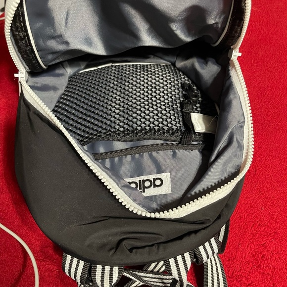 Adidas Black Mini Core Backpack with White Logo - Picture 3 of 6